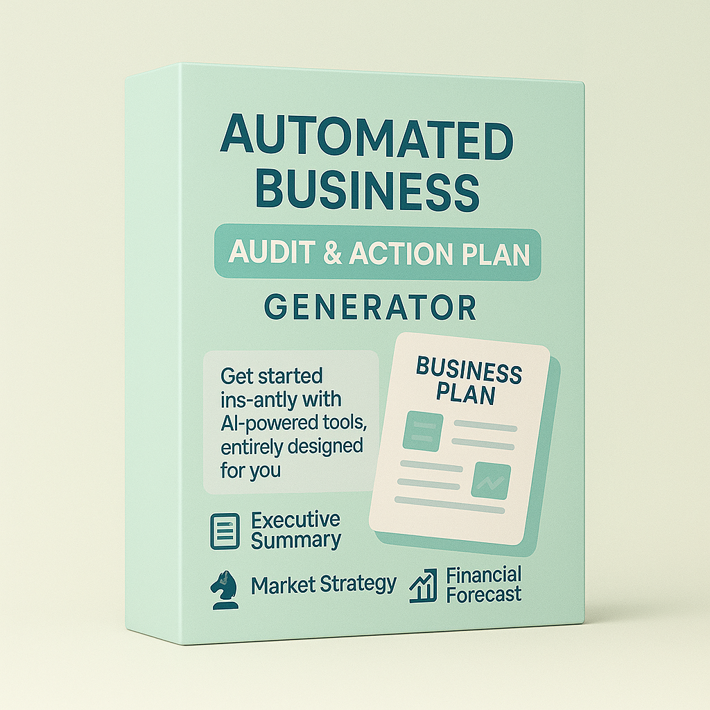 🧾 Automated Business Plan Generator – Build a Complete Plan in Under an Hour