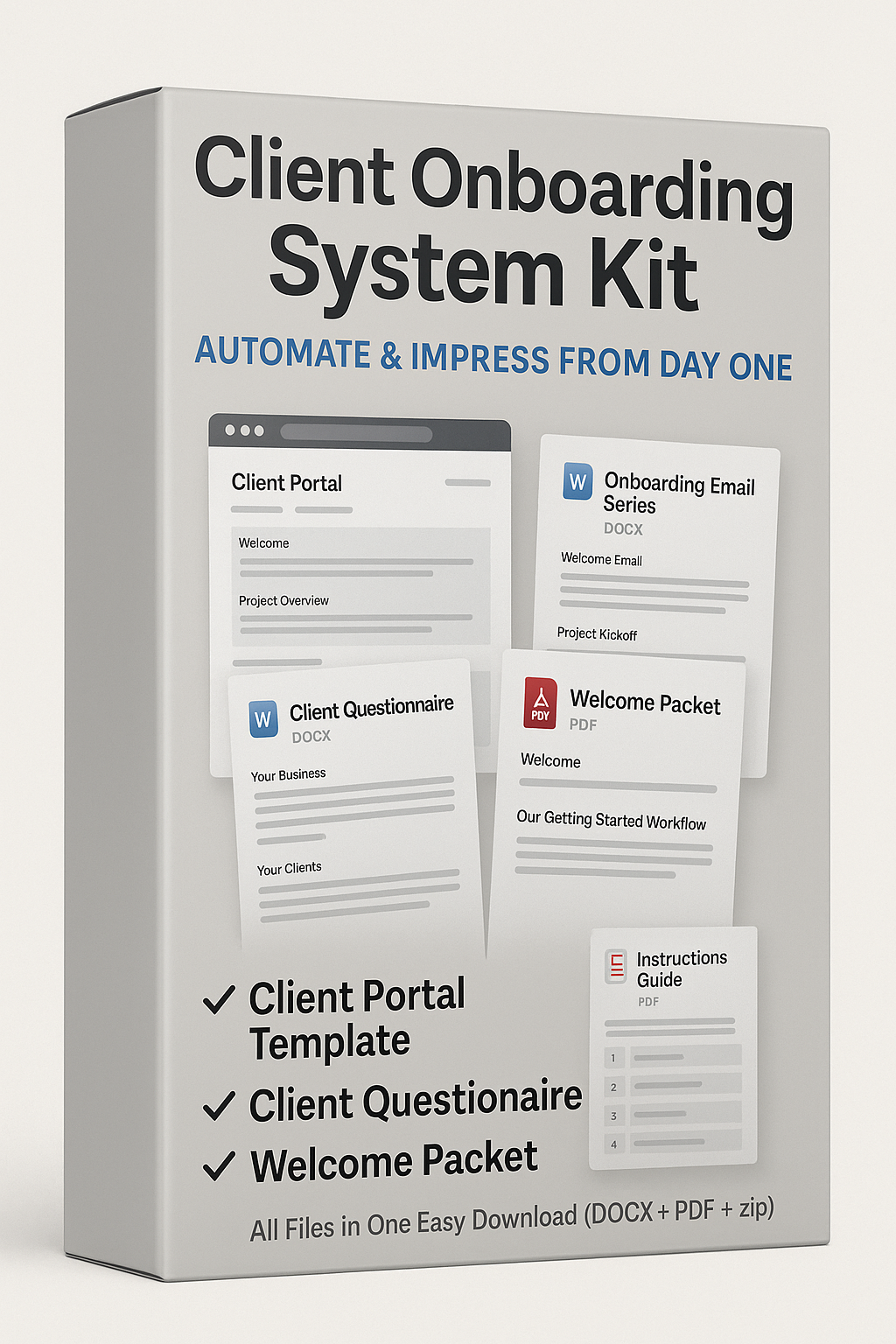 🗂️  Client Onboarding System Kit – Automate & impress; Impress From Day One